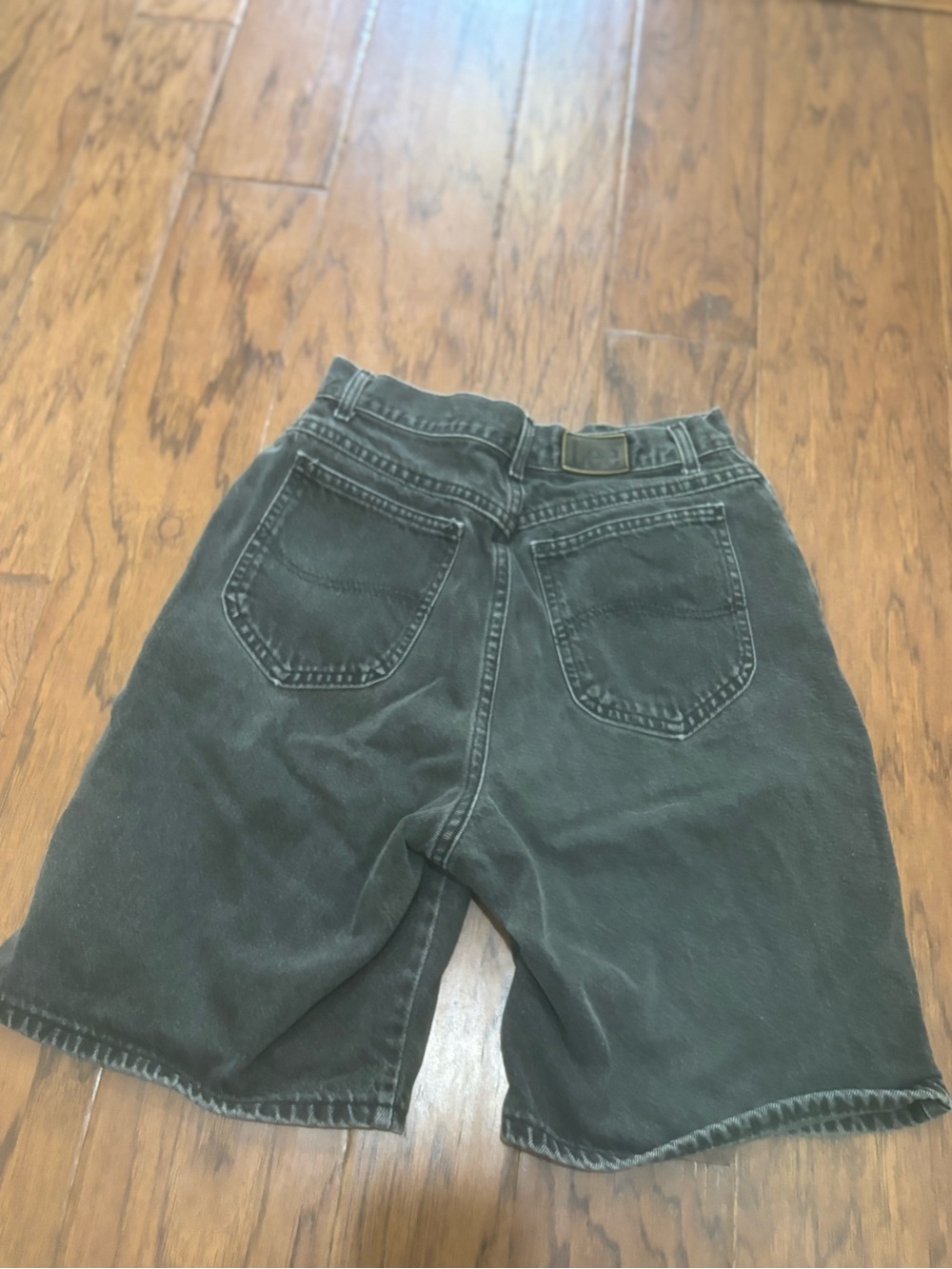 Vintage Lee Black Denim Jorts High Rise Shorts Size 10womens - Picture 8 of 9